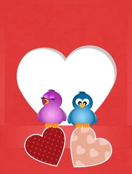 Valentines postcard Stock Illustration