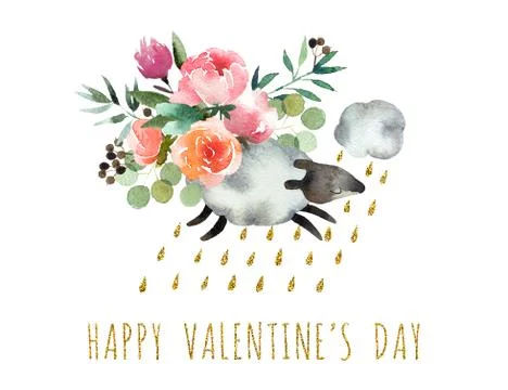 Valentine's postcard Stock Illustration