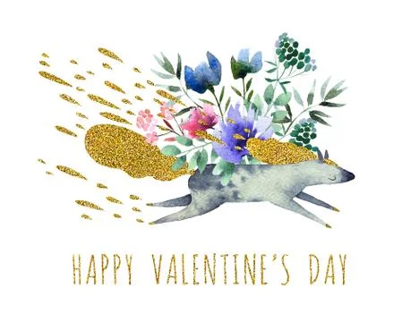 Valentine's postcard Stock Illustration