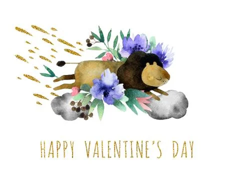 Valentine's postcard Stock Illustration