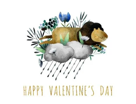 Valentine's postcard Stock Illustration