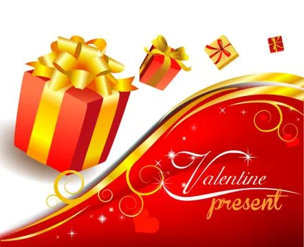 Valentine's present Stock Illustration