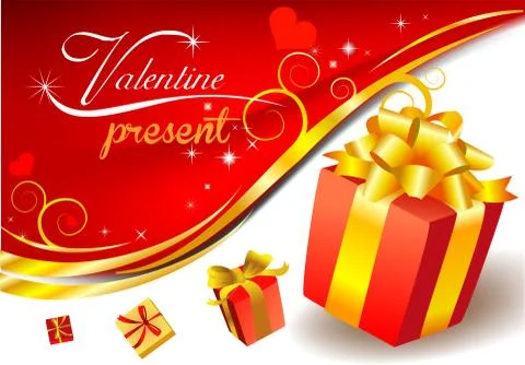 Valentine's present Stock Illustration