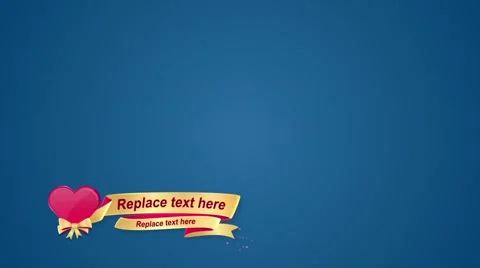Valentines ribbon lower third Catálogo de After Effects