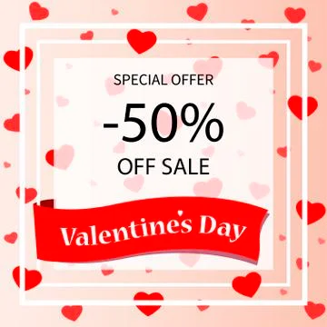 Valentines sale. Stock Illustration