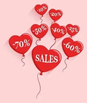 Valentine's Sales Stock Illustration