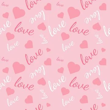 Valentine's seamless pattern vector doodle background digital paper illustration Stock Illustration