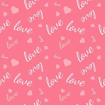 Valentine's seamless pattern vector doodle background digital paper illustration Stock Illustration