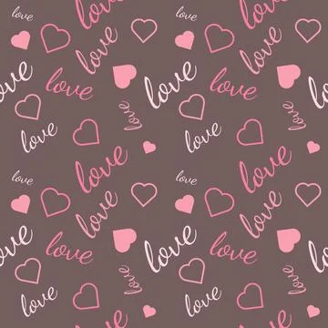 Valentine's seamless pattern vector doodle background digital paper illustration Stockillustratie