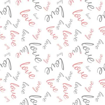 Valentine's seamless pattern vector doodle background digital paper illustration Stockillustratie