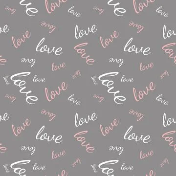 Valentine's seamless pattern vector doodle background digital paper illustration Illustrazione stock