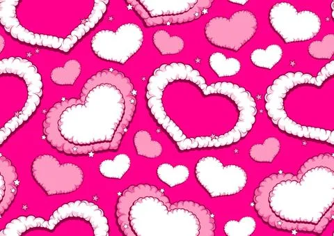 Valentine's speech bubbles comic seamless pattern Stock Illustration