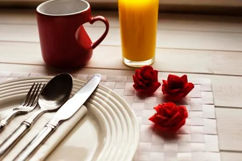 Valentines Table Stock Photos