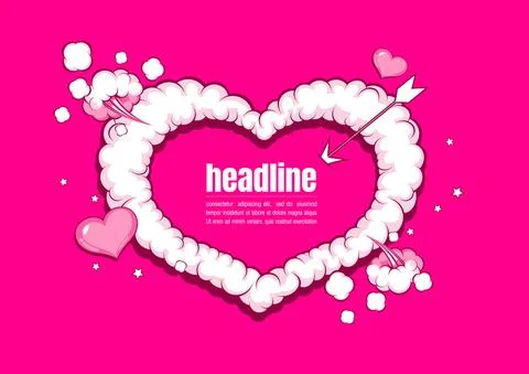 Valentine's template background Stock Illustration