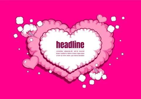 Valentine's template background Stock Illustration