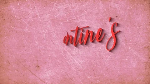 Valentine's Text Animation Stock Footage 120159182