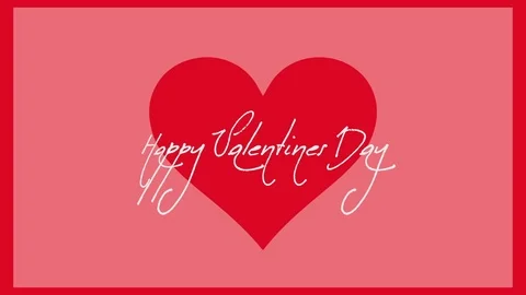 Valentines text heart Stock Footage 101172689