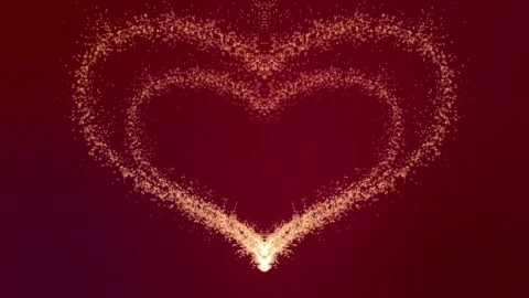 Valentine's video card. Loopable animation of hearts on red background. No text Stock Footage 229522734