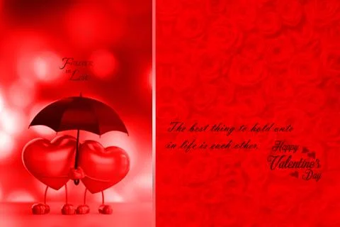 ValentinesdaygreetingsandfeelingsTogether Stock Illustration