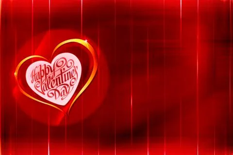 Valentine'sDayRedTexturedBgrdcircularredpatchandGoldHeartwithamessageonLHS Stock Illustration