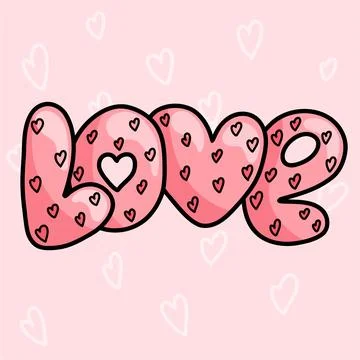 Valentino Day pattern on a pink background Stock Illustration