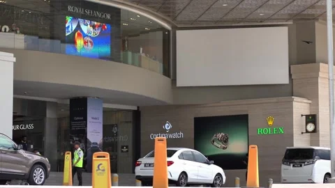 Valet Parking Area in Front of Rolex Store Stock Footage 333606264