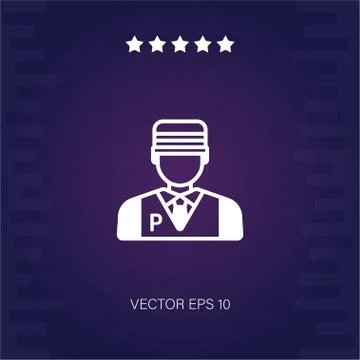 Valet vector icon Stock Illustration
