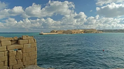 Valeta harbor - Malta Timelapse Video stock 45612849