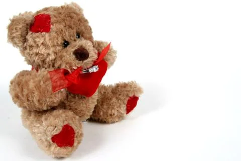 Valetines teddy bear with ring - ring bear Foto stock