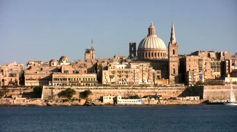 Valetta capital of Malta Stock Footage 631917