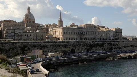 Valetta harbor Stock Footage 108608901