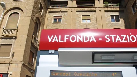 Valfonda surface train station stop, Florence Italy Vídeos de archivo 94425123