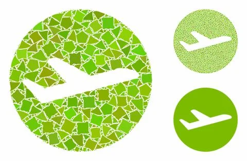 Valid airplane departure Composition Icon of Abrupt Elements 스톡 일러스트