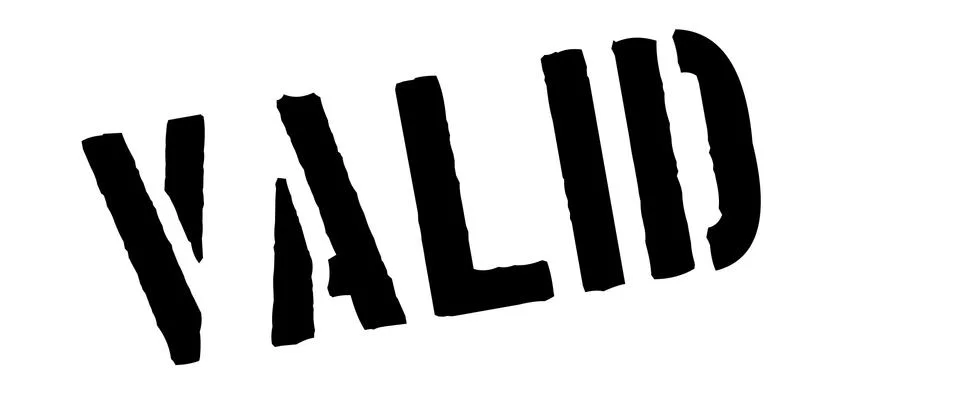 Valid black rubber stamp on white Stock-Illustration