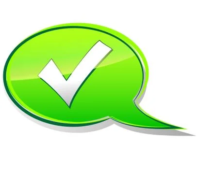 Valid bubble green Stock Illustration