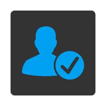 Valid Client Rounded Square Button Ilustración de archivo