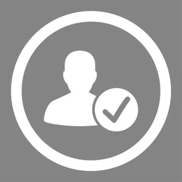 Valid Client Rounded Vector Icon Ilustración de archivo