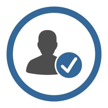 Valid Client Rounded Vector Icon Ilustración de archivo