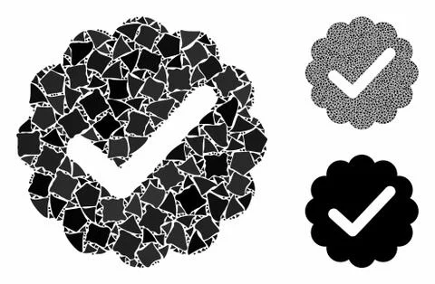 Valid Composition Icon of Abrupt Pieces 스톡 일러스트