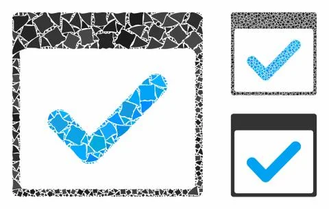 Valid day calendar page Composition Icon of Bumpy Items Stock Illustration