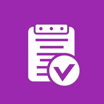 Valid document, report icon Stock Illustration