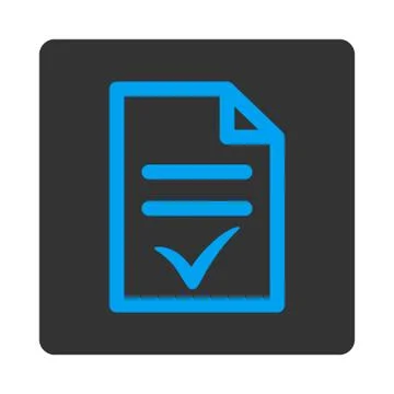 Valid Document Rounded Square Button Illustrazione stock