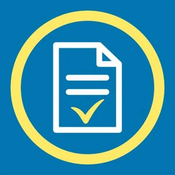 Valid Document Rounded Vector Icon Illustrazione stock
