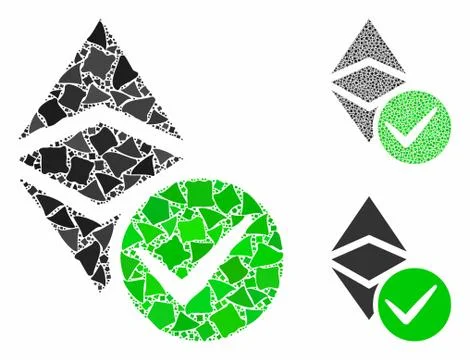 Valid Ethereum classic Composition Icon of Ragged Elements 스톡 일러스트