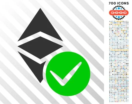 Valid Ethereum Classic Flat Icon with Bonus Stock Illustration
