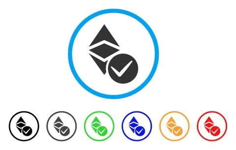 Valid Ethereum Classic Rounded Icon Illustrazione stock