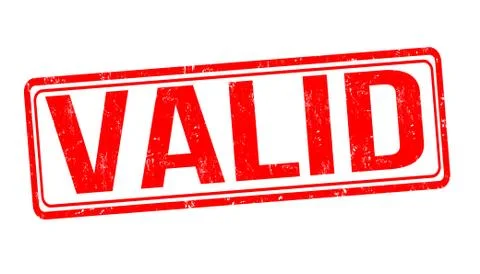 Valid grunge rubber stamp Stock Illustration