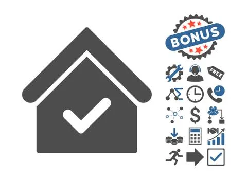 Valid House Flat Vector Icon With Bonus Stock Illustration