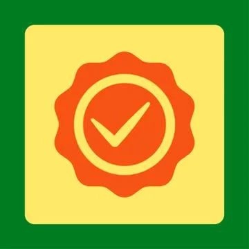 Valid icon from Award Buttons OverColor Set Stock Illustration
