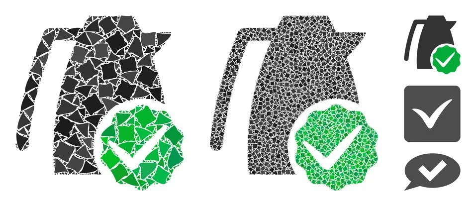 Valid kettle Mosaic Icon of Bumpy Items Stockillustratie